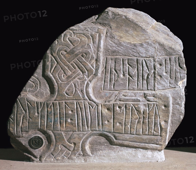 Roskitil cross-fragment on the Isle of Man, 10th century. Artist: Unknown