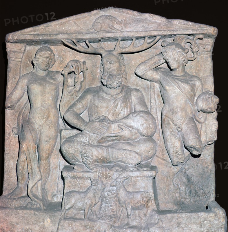 Relief showing the Celtic god Cernunnos. Artist: Unknown