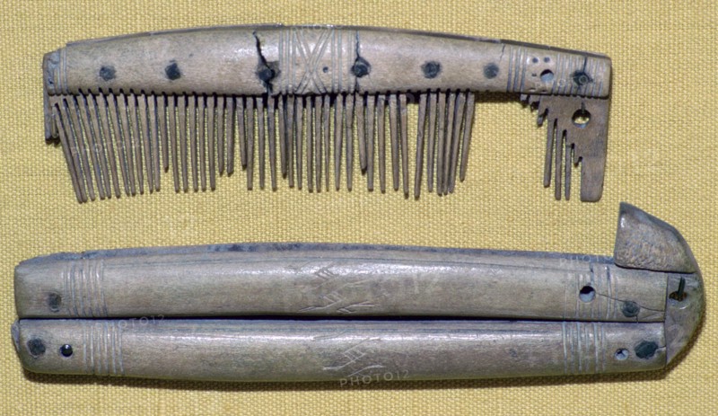 Viking Bone Comb and Comb Case. Artist: Unknown
