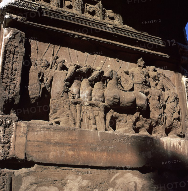 Detail of the arch of the Emperor Titus. Artist: Unknown