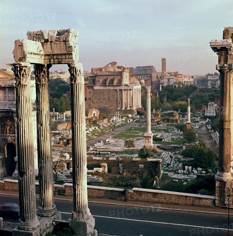 View of the Roman forum from the Capitol. Artist: Unknown