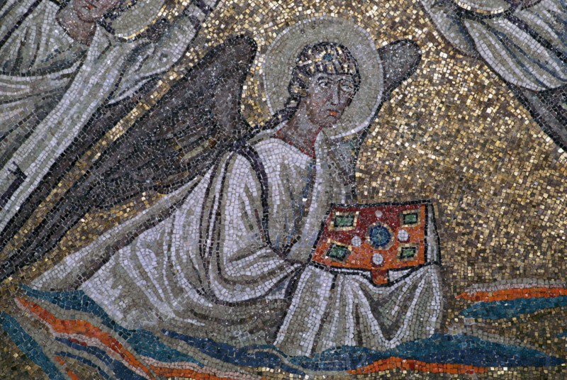 Mosaic of an angel, 6th century. Artist: Unknown