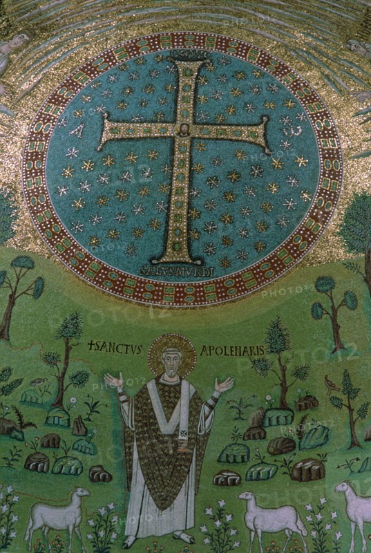 Mosaic of Christ the Good Shepherd from Sant' Apollinare in Classe. Artist: Unknown