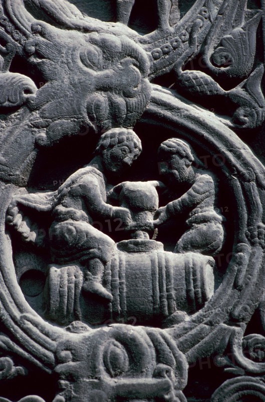 Detail of the west doorway of St Denis, 12th century. Artist: Unknown