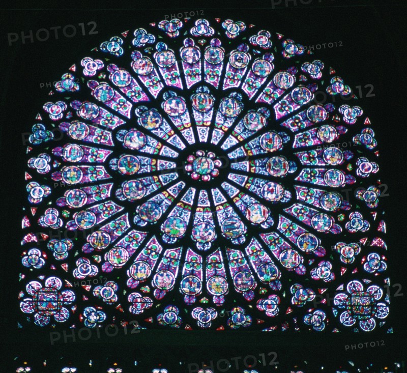 Rose window in Notre Dame, 14th century. Artist: Unknown