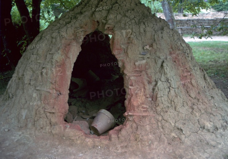 Reconstruction of a Gallo-Roman pottery kiln. Artist: Unknown