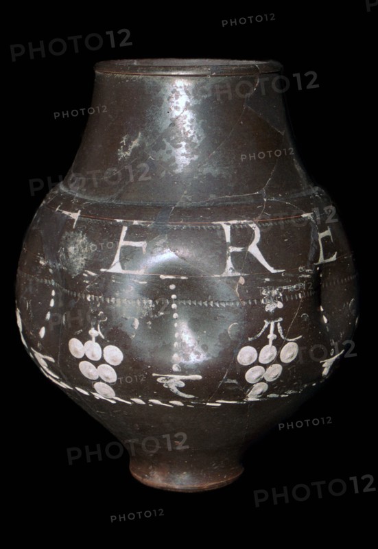 Roman vase inscribed 'Utere Felix', 3rd century. Artist: Unknown