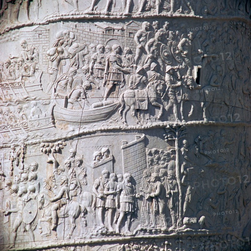 Scene from Trajan's column, showing the Dacian wars, 2nd century. Artist: Unknown