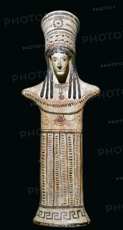 Terracotta statuette of a goddess. Artist: Unknown