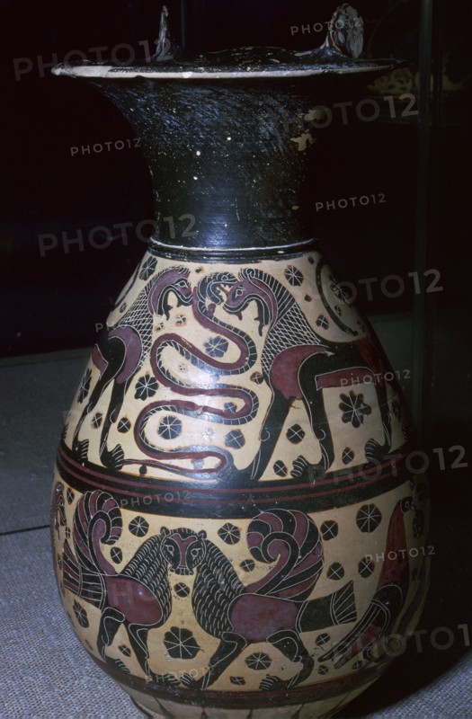 Corinthian wine jug, 6th century BC. Artist: Unknown