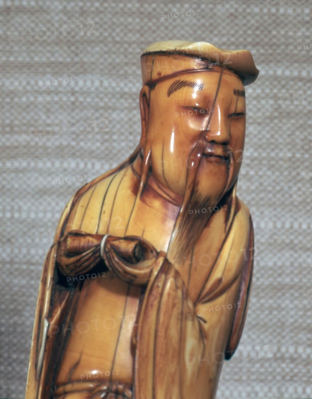Ivory Chinese figurine of Chang Kuo Lao, 17th century.