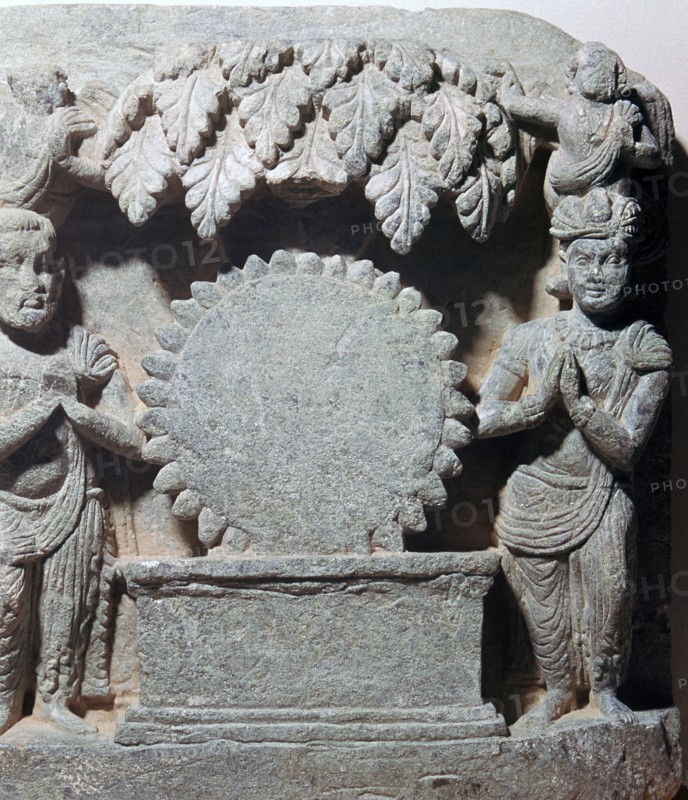 Sculpture of worship of the sun-disc, 1st century. Artist: Unknown