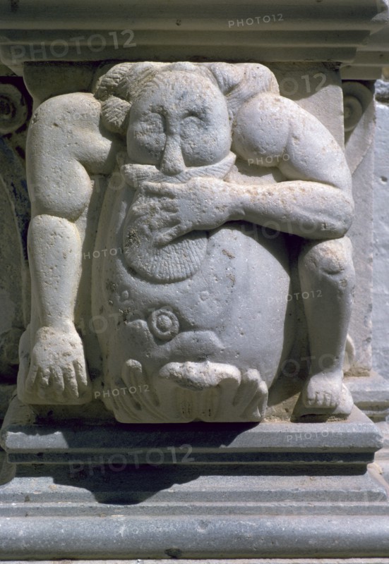 Byzantine sculpture in the Church of Panagia Ekatonpyliani on Paros, 4th century. Artist: Unknown