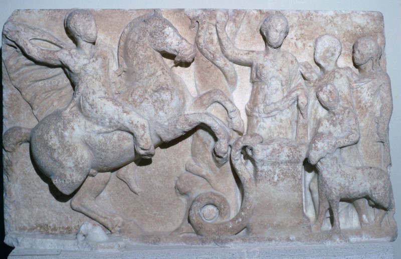Marble votive relief of a Hero Rider from the Cyclades. Artist: Unknown