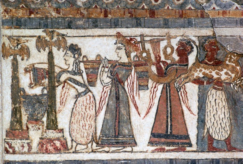 Detail of a Minoan sarcophagus from Crete. Artist: Unknown