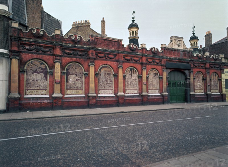 Facade of 19th century dairy. Artist: Unknown
