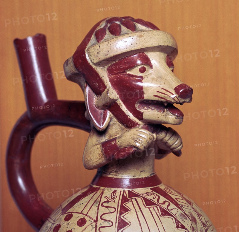 Mochicha stirrup-spout vessel, 1st century. Artist: Unknown