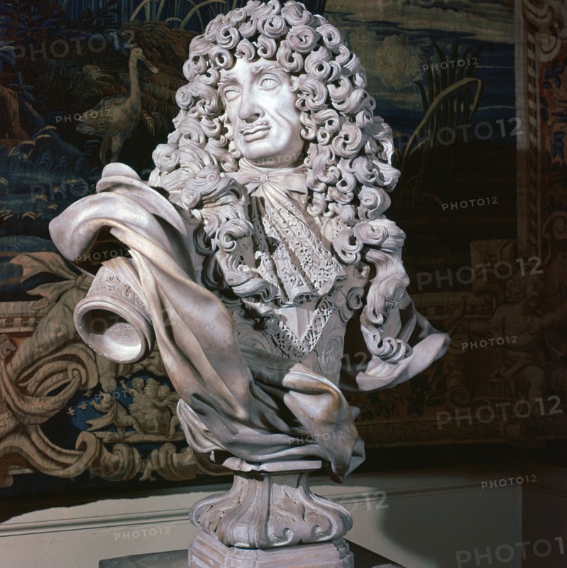 Marble bust of King Charles II, 17th century. Artist: Honore Pelle