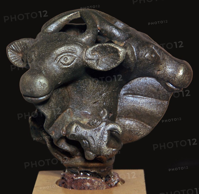 Head of a bronze sceptre. Artist: Unknown