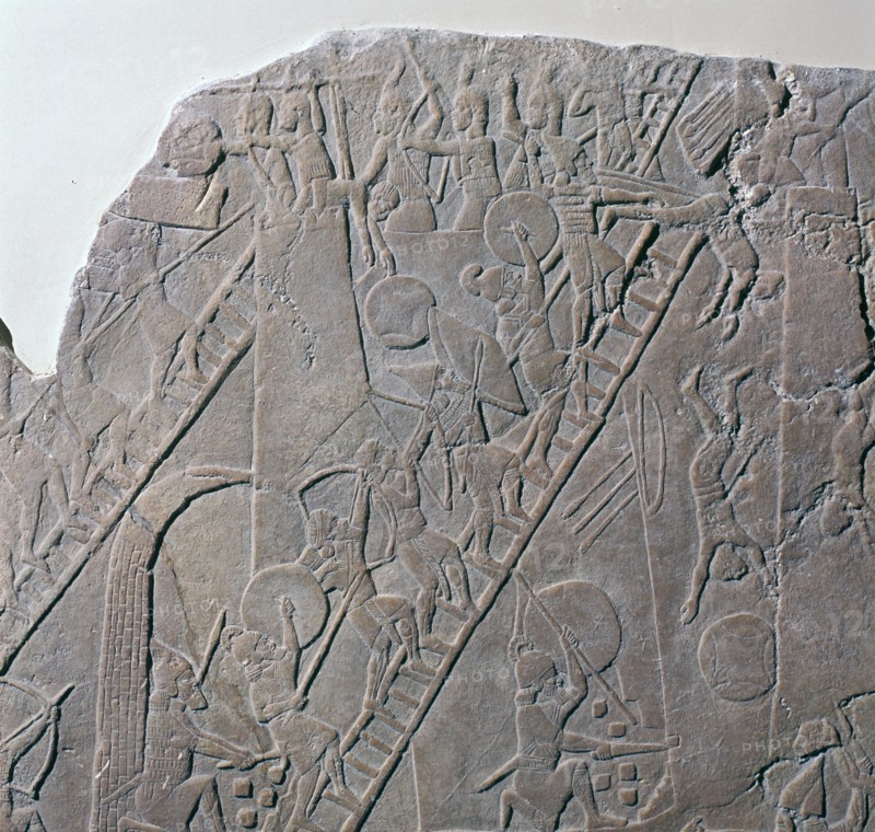 Babylonian depiction of the siege of an Egyptian city, 7th century. Artist: Unknown