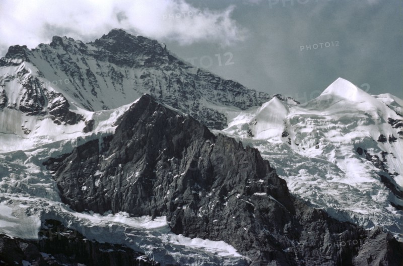 View from Kleine Scheidegg to the to the Jungfrau and Silberhorn. Artist: Unknown