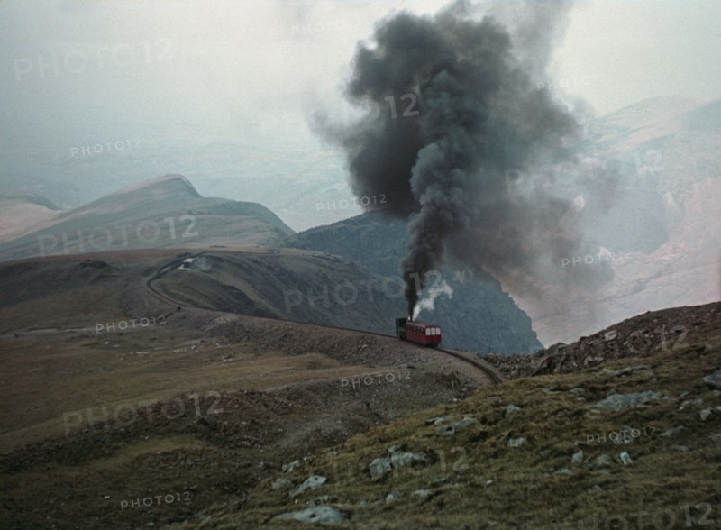 Snowdon mountain railway, from near the summit.