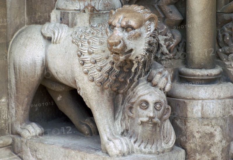 Detail of the west door of Jak Abbey near Szombathely in Hungary, 13th century. Artist: Unknown