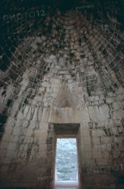 Interior of the Mycenaean 'Treasury of Atreus'. Artist: Unknown
