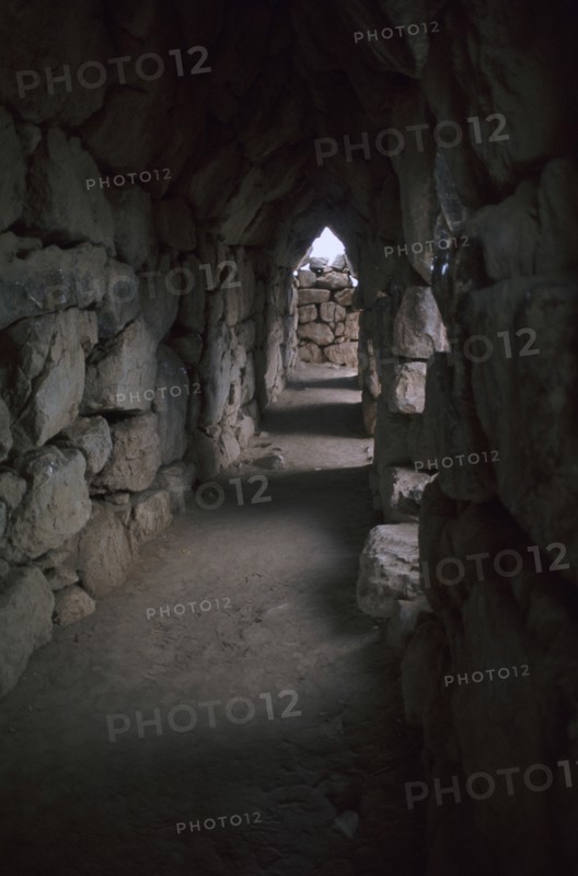 Interior of the Mycenaean palace-fortress at Tiryns in Greece, 13th century BC. Artist: Unknown