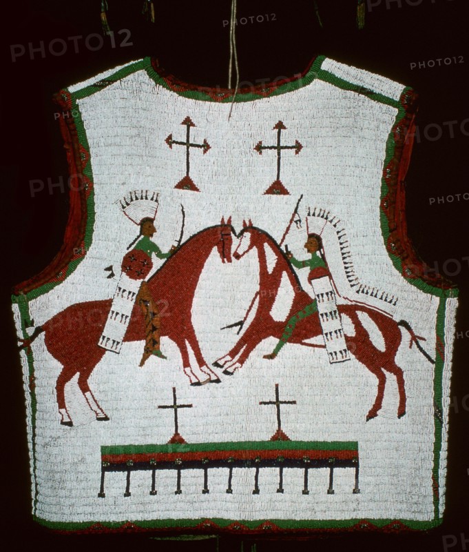 Dakota Native American man's vest, 19th century. Artist: Unknown