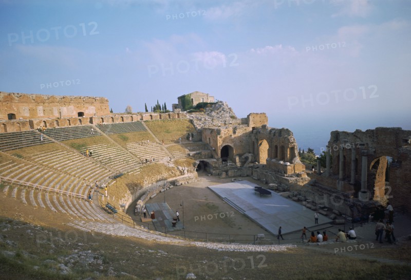 A Greco-Roman theatre at Taormina in Sicily, 2nd century. Artist: Unknown