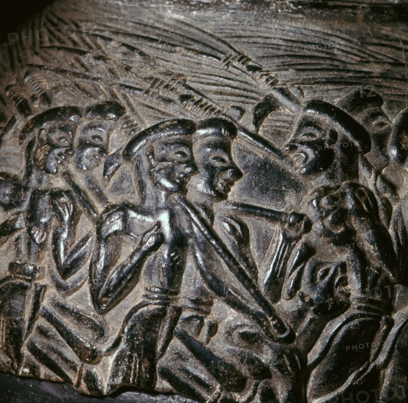 The 'Harvester's Vase' from Crete, 16th century. Artist: Unknown