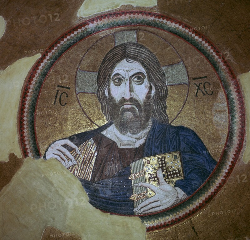 Mosaic of Christ Pantocrator, 11th century. Artist: Unknown