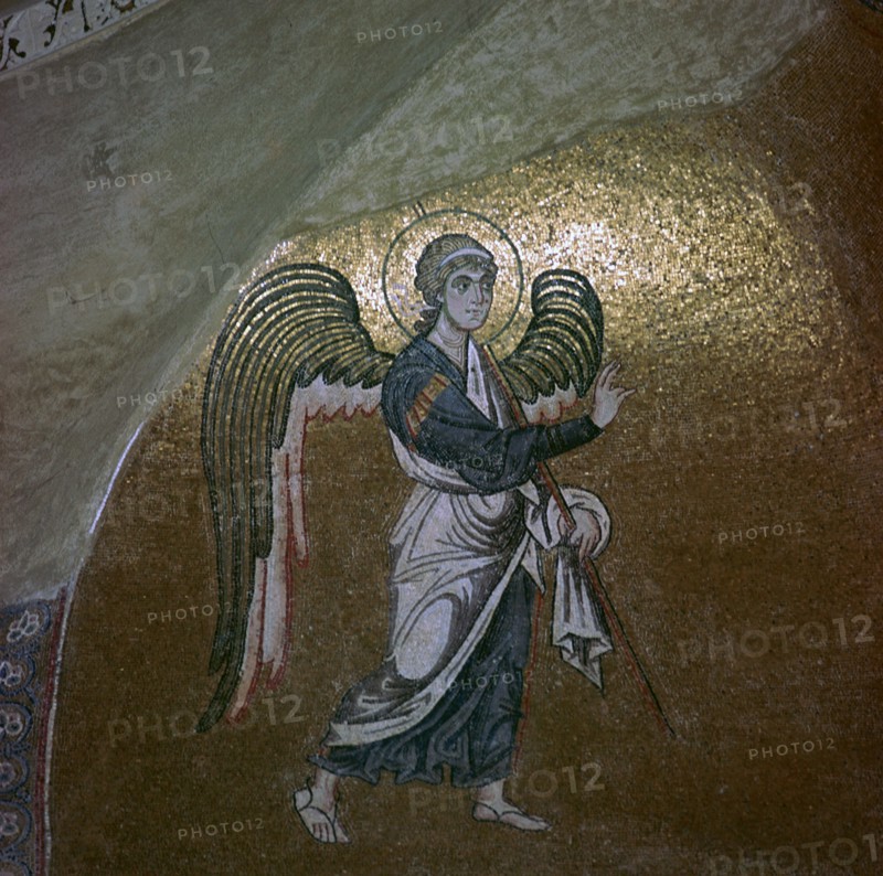 Mosaic detail of the angel Gabriel, 11th century. Artist: Unknown