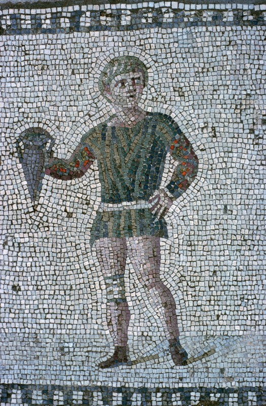 Floor mosaic from a Roman villa. Artist: Unknown