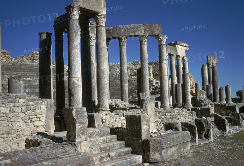 The Roman theatre of Dougga, 2nd century. Artist: Unknown