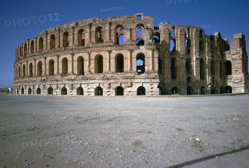 Exterior of a Roman Colosseum, 3rd century. Artist: Unknown