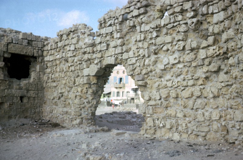 Arch in the seawall of Acre. Artist: Unknown