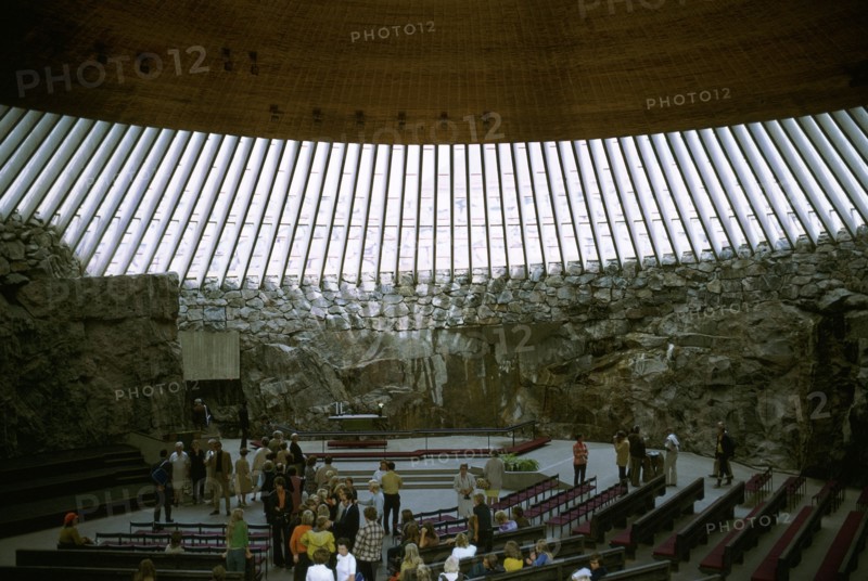 Interior of Temppeliaukio Church, 1960s. Artist: Unknown