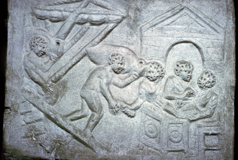 Roman relief of a ship. Artist: Unknown