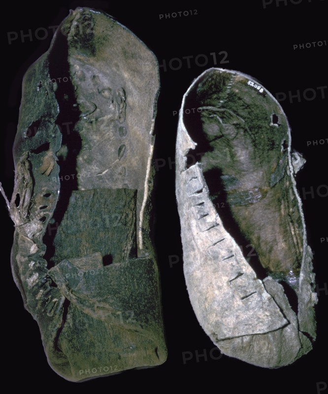 Leather shoes from salt mines, 6th century BC. Artist: Unknown