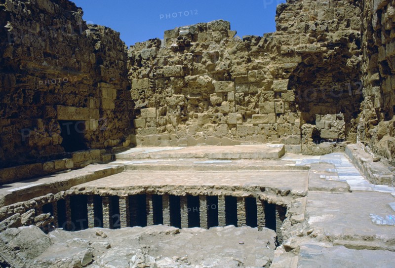 Roman Baths showing a hypocaust., c.4th century BC. Artist: Unknown
