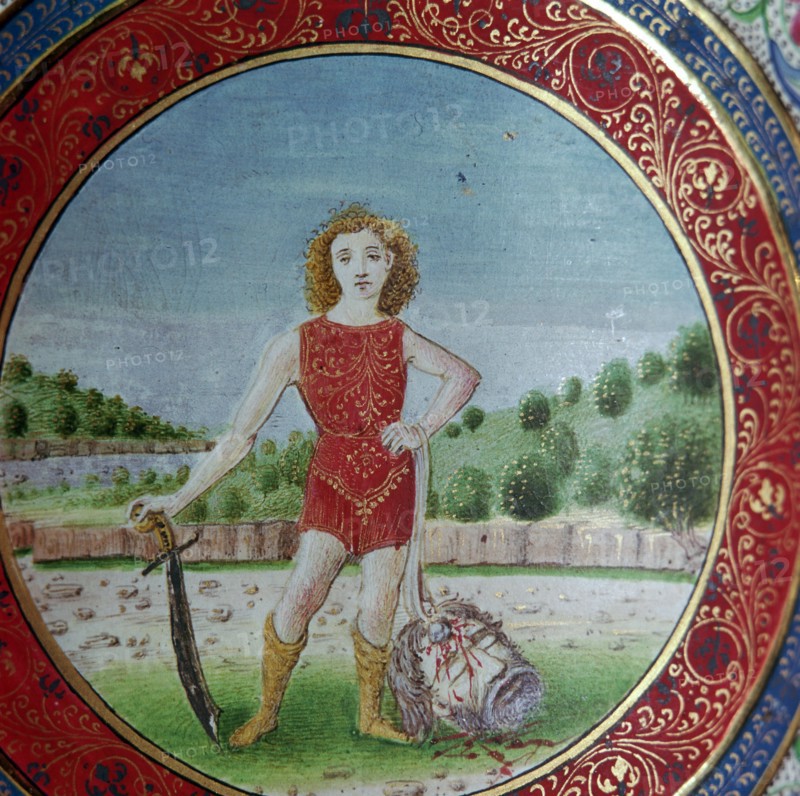 Dish showing David with Goliath's Head. Artist: Unknown