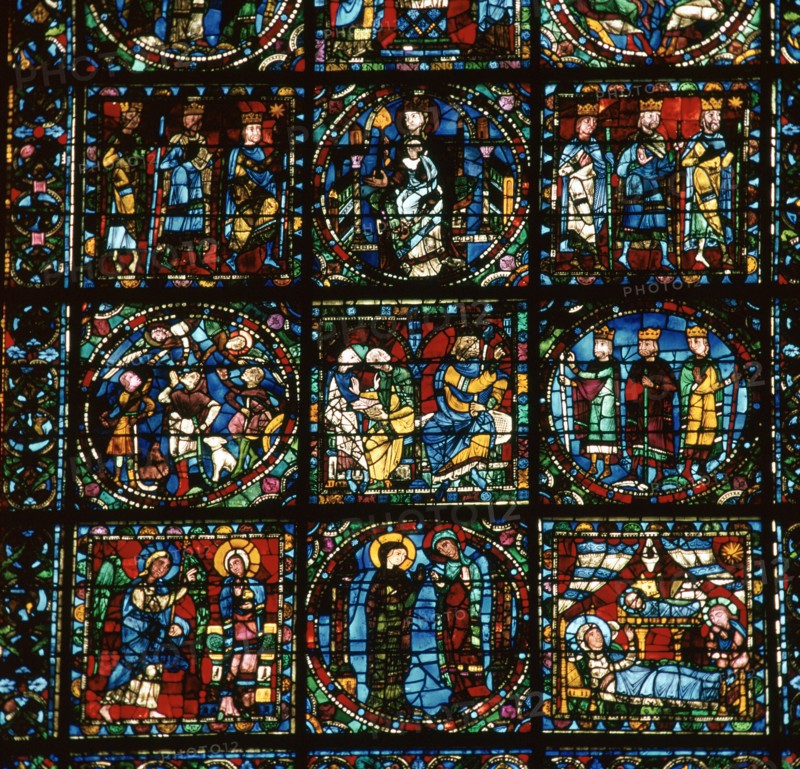 Detail of the Great West Window of Chartres Cathedral, 12th century. Artist: Unknown
