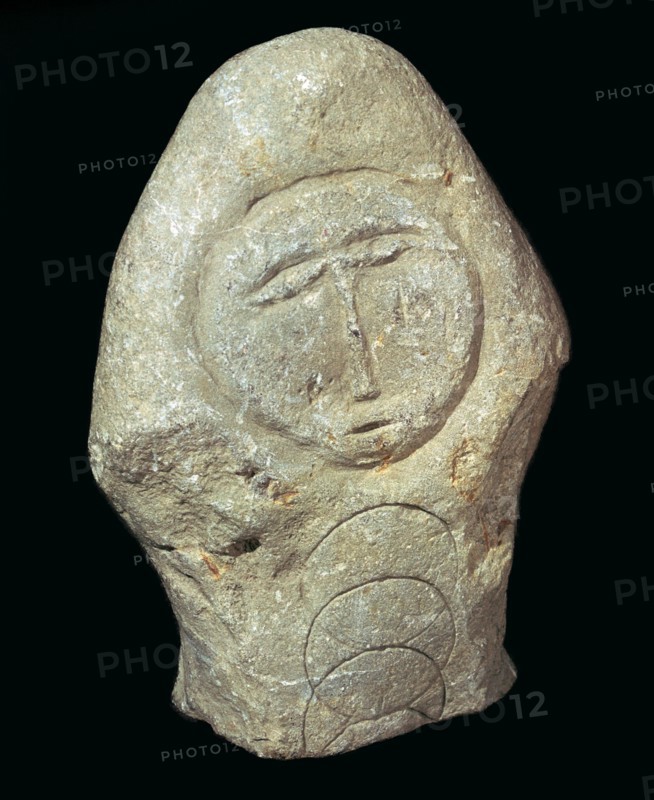 Carved Celtic Head, 1st century. Artist: Unknown