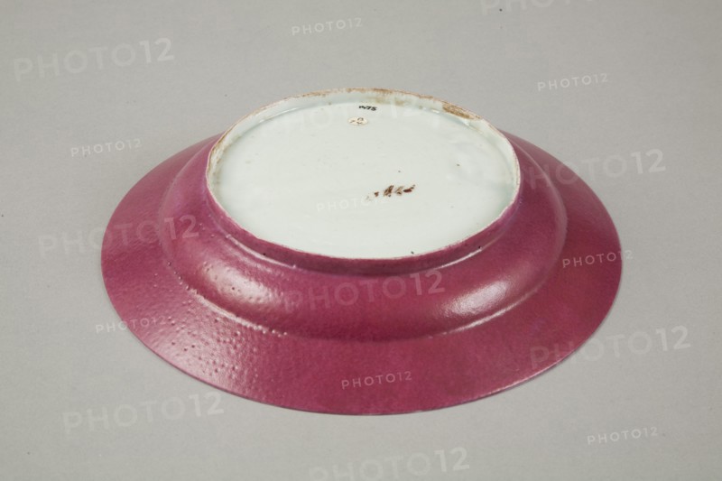 European copy of Ruby-backed eggshell famille-rose seven bordered dish, 20th century.  Artist: Unknown.