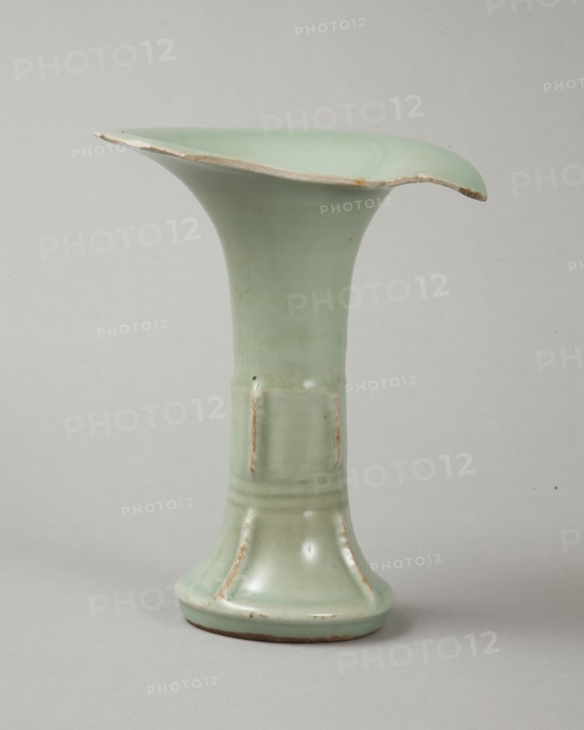 Longquan celadon gu vase, 12th century. Artist: Unknown.