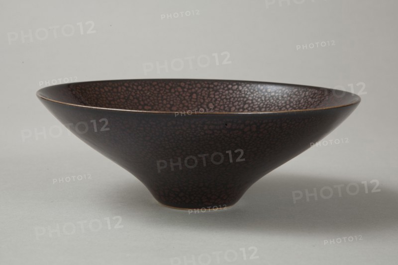 Conical Cizhou-type bowl with spotted iron-rust décor, 1980s. Artist: Unknown.