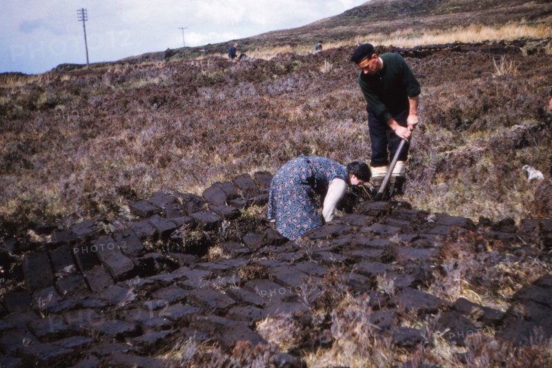 Cutting Peat near Edinbane, Isle of Skye, Scotland, c1960. Artist: CM Dixon.