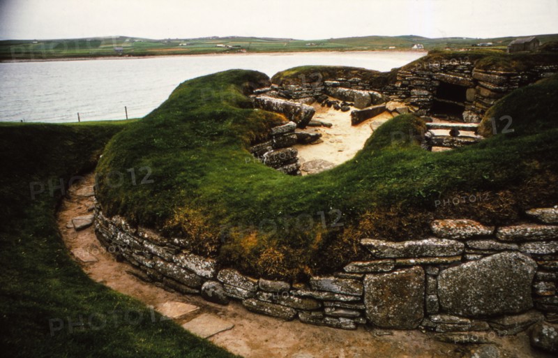 Neolithic Village of Skara Brae, Orkney, Scotland, 20th century. Artist: Unknown.